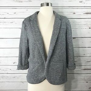 Cozy, open front blazer